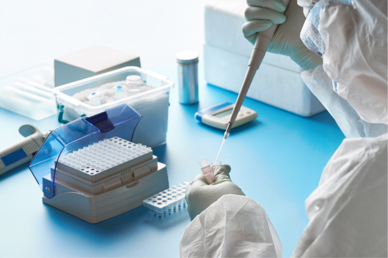 Testing samples in a lab for coronavirus